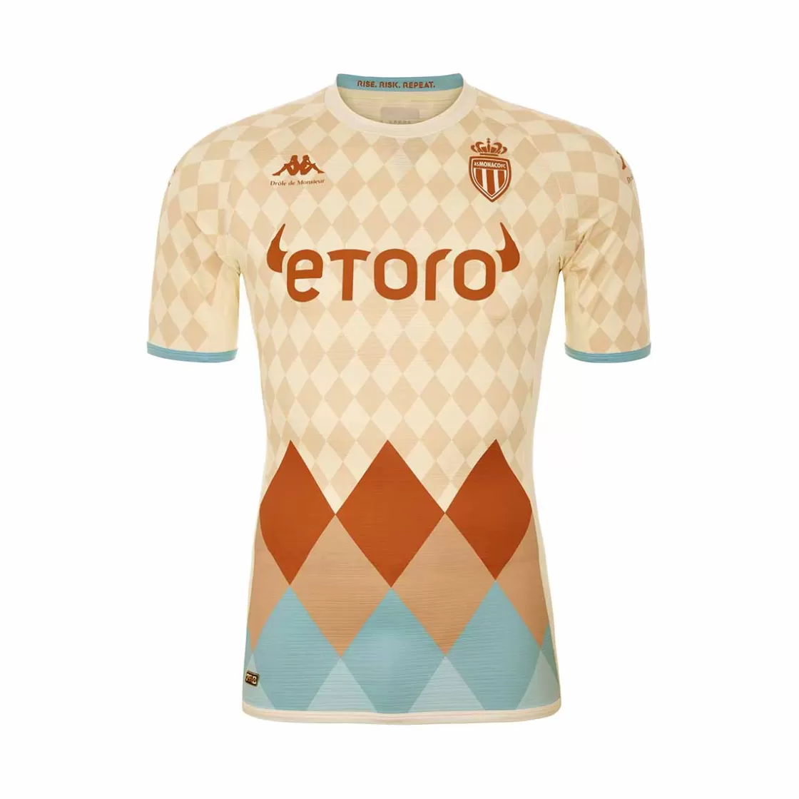 Homme Kappa Maillots | Maillot Kombat Pro Drole De Monsieur X X As Monaco Homme Beige