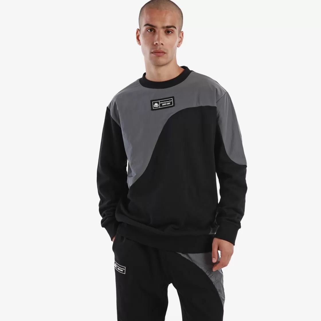 Homme Kappa Sweatshirts & Hoodies | Sweatshirt Homme Velfend Authentic Noir